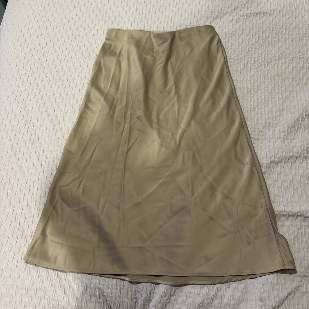 Rachel Zoe Classic Beige A-Line Skirt